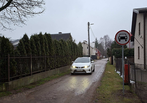 Įrengtas kelio ženklas Baltelio gatvėje